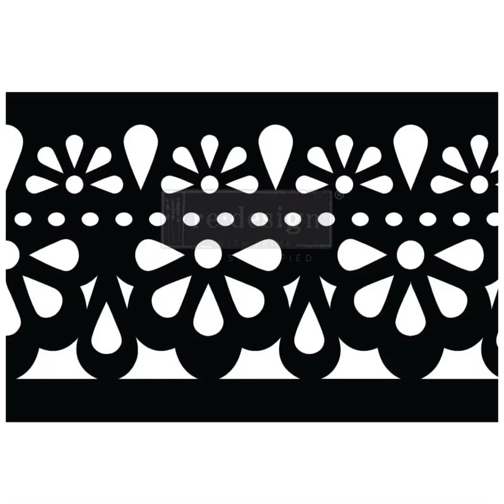 Classic Lace Stick & Style Stencil Roll Sticky Back Stencil Redesign With Prima